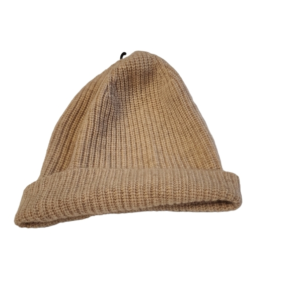 Calvin Klein 100% Cashmere Beanie Knit Ribbed Hat NWT
